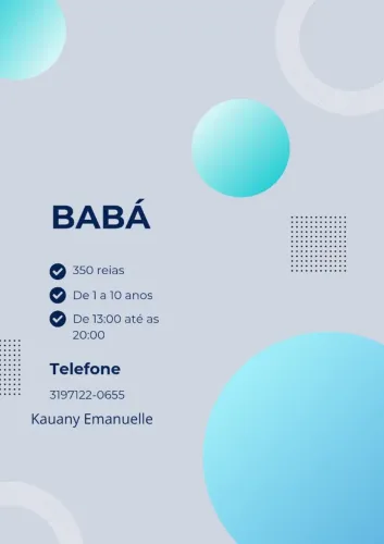 Babá cuidadora de criança 