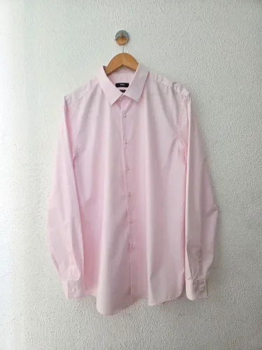 camisa hugo boss slim fit rosa