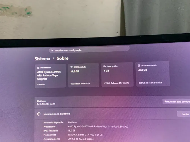 Vendo pc gamer. Pra sair rápido