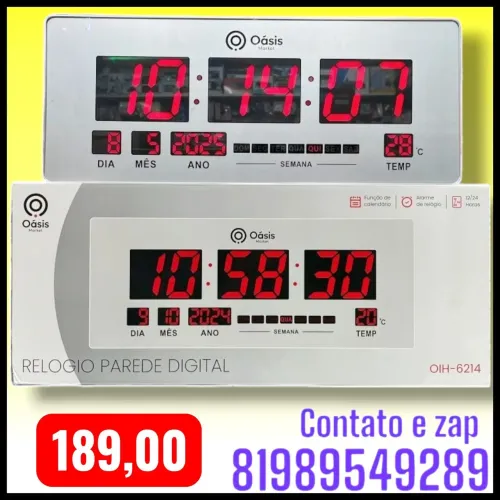 Relógio de digital de parede