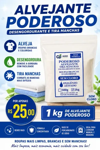 Alvejante poderoso a base de PERCABONATO