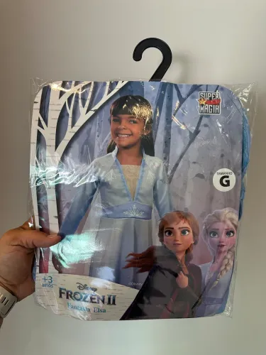 Fantasia Elsa Frozen 2 Luxo Disney - Tamanho G