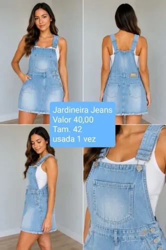 Jardineira Jeans