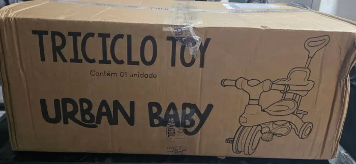 Triciclo Infantil Toy Empurrador Com Guia Até 30kg Rosa Urban Baby