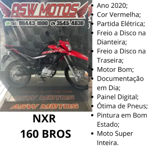 NXR 160 Bros 2020 Vermelha