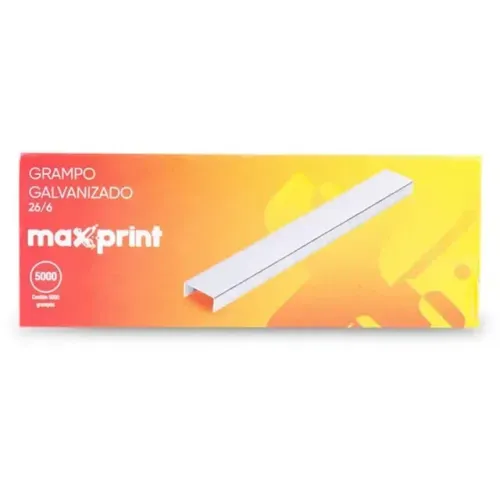 Grampo galvanizado 26/6 Maxprint (contém 5000 grampos) de alta resistência & durabilidade