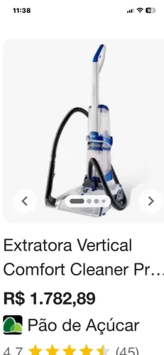 Máquina wap cleaner extratora vertical higienizadora , aspira, escova, água e pó