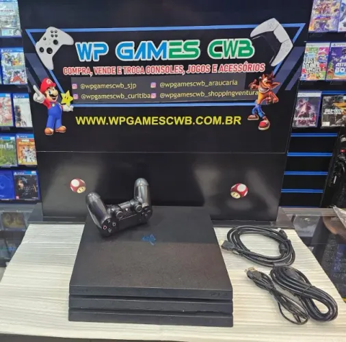 PLAYSTATION 4 PRO 1TB COM GARANTIA LOJA FÍSICA WP GAMES CWB CONSOLE SEMINOVO