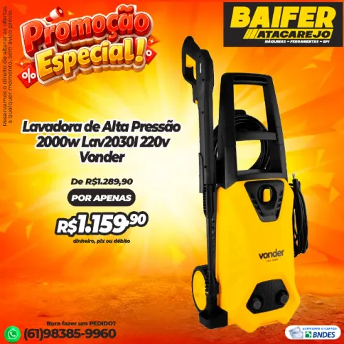 Lavadora de Alta Pressão 2000w Lav2030I 220v Vonder