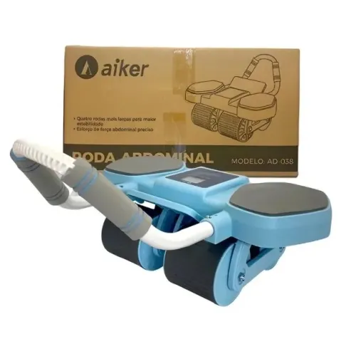 Roda Abdominal Apoio P/ Cotovelo E Temporizador Aiker AD-038