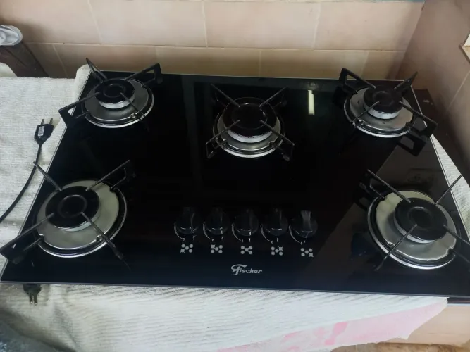 FOGÃO COOKTOP FICHER 5 BOCAS A GÁS
