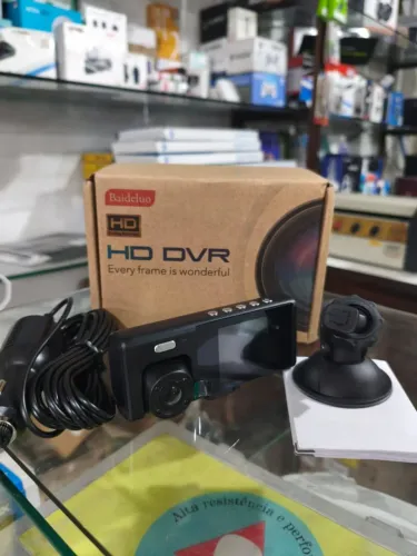 Camera de segurança pra carro dupla com tela dash cam 