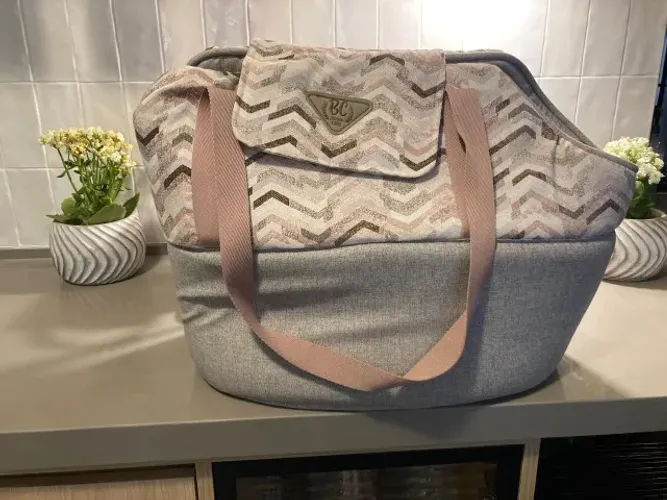 Bolsa de Transporte Bichinho Chic Dinamarca Rosa - Tamanho G