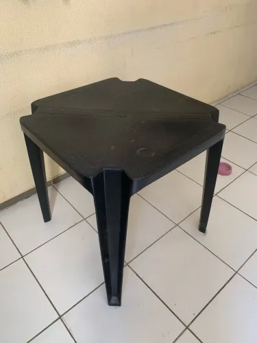 Mesa de plástico cor preta