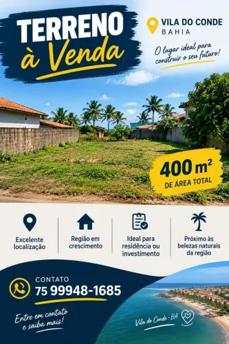 VENDE-SE TERRENO VILA DO CONDE BAHIA