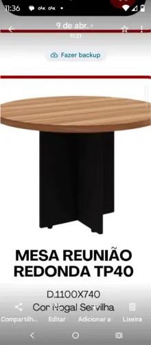 BALCAO 2 PTS OU MESA REDONDA 40MM AVISTA CADA UM 799.00 NOVO LOJA CENTERACO *