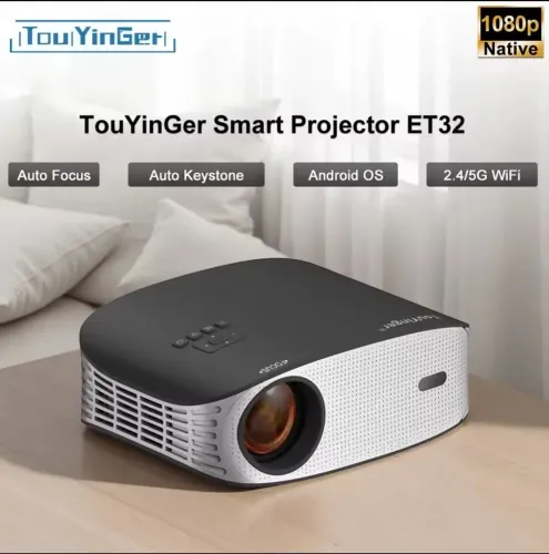 Projetor portátil 150 polegadas smart com Android full hd alto brilho