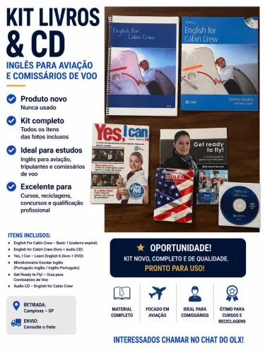 Livros de Inglês para Comissários e Tripulantes