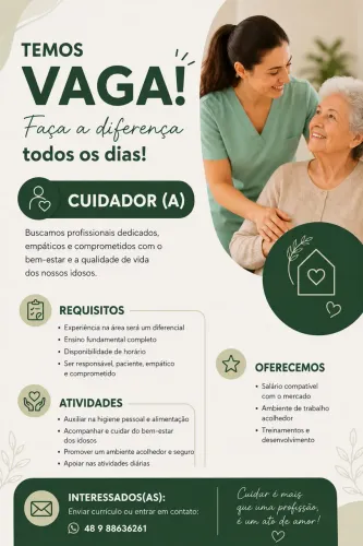 Vaga para cuidador 