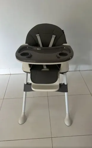 Cadeira de alimentação portátil bebê Maxi Baby Honey Cinza escuro Liso
