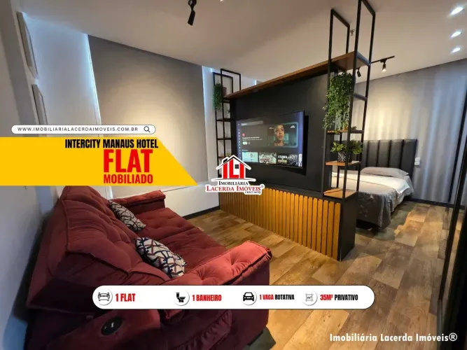 Flat Mobiliado no Intercity com cozinha completo/ 8º Andar | 35m² Privativo
