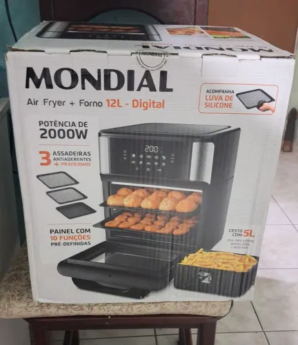 Air Fryer + Forno 12l Mondial 127v - Nova