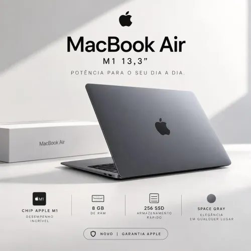 MacBook Air M1 NOVO / 256GB SSD 8GB Ram / Space gray