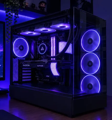 PC GAMER Ryzen 7 5700X3D + RX 7600 8GB + 32GB RAM | MONTECH KING 65 PRO