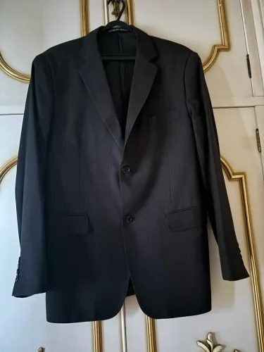 blazer giorgio armani importado original preto risca giz alfaiataria grife