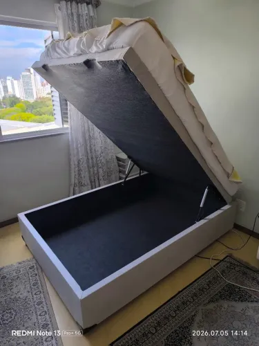 Cama solteiro (modelo viúva) com box
