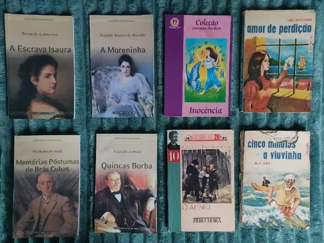Livros kit de 8 Romances clássicos. Diversos títulos e autores. Um livro grátis no pacote