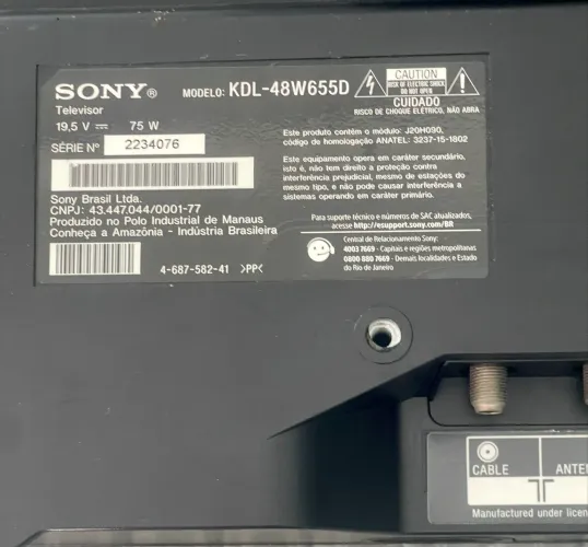 TV Sony Bravia de 48 Full HD KDL-48W655D