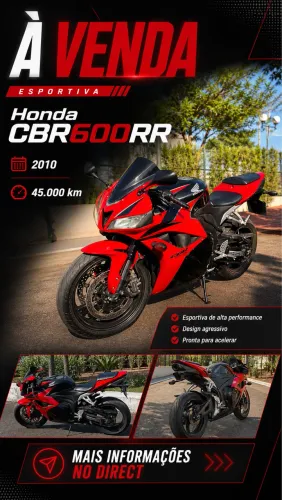 Honda CBR 600RR 2010 - 45.000 km - Esportiva Impecável