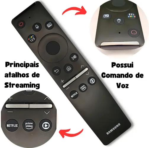 Controle Samsung com voz 4K Original 