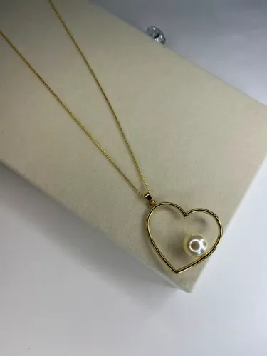Colar Folheado a Ouro 18K Coração