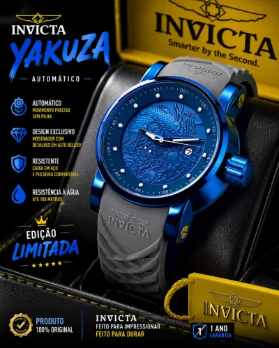 Relógio invicta Yakuza automático