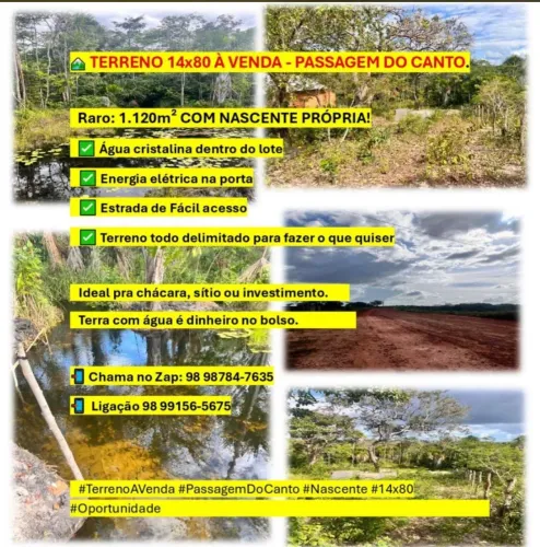 Oportunidade: Vende-se Terreno ( 90 mil reais) no povoado Passagem do canto.