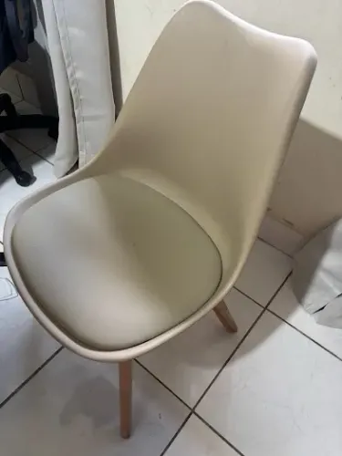 Conjunto Cadeiras Eames Leda c/ Assento Acolchoado (Leia a descrição)