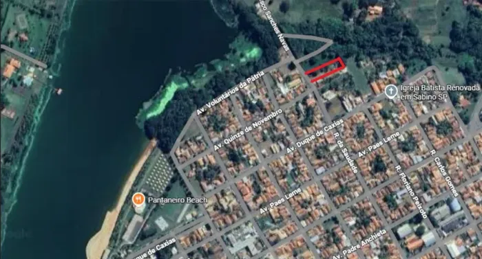 Terreno 10x92,95m Centro de Sabino