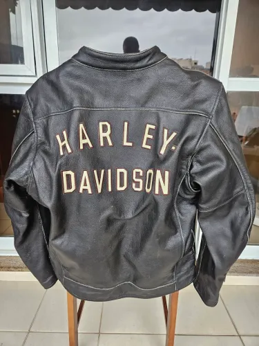 Jaqueta de couro Harley-Davidson Men's Jacket Birler Leather PN 97096-12VM Tamanho XL