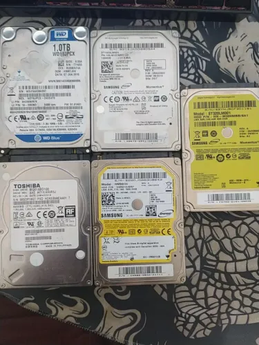 HDs notebook sara 2.5 320gb 500gb 1tb funcionando normalmente.