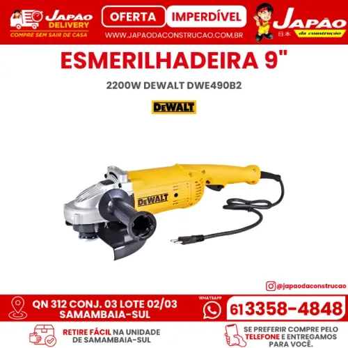 Esmerilhadeira 9" 2200W Dewalt Dwe490b2 Garantia de 3 Anos