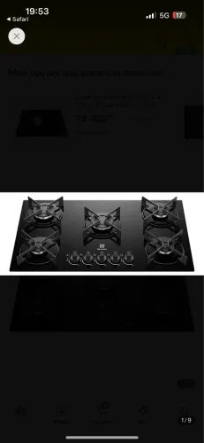 Cooktop 5 bocas eletrolux