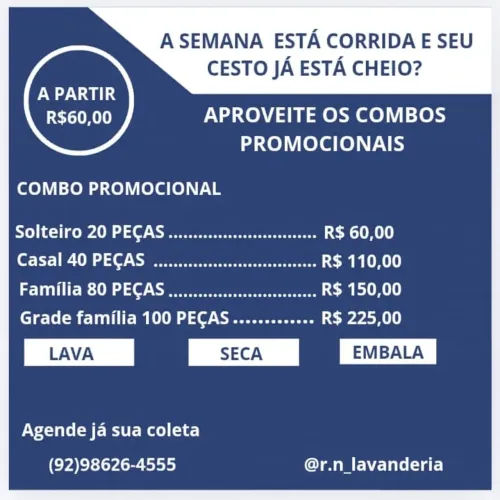 Lavadas é passadas 