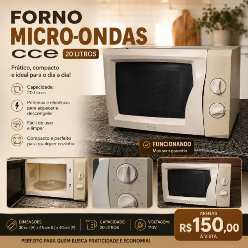 Forno Micro-ondas CCe 20 litros 