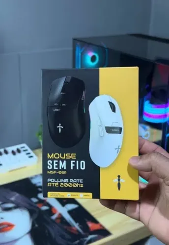 Titorion Mouse Sem Fio Gamer 12000dpi Sensor Pixart 3311 Polling Rate 2000hz Cor Preto