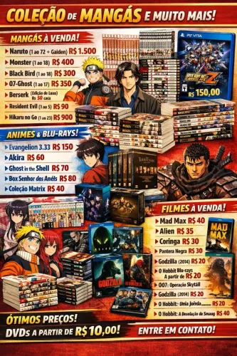 Desapego de Mangás, DVDs, Blu-rays e Jogos