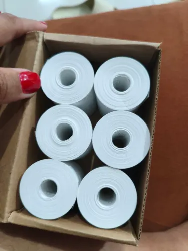 Bobina térmica p/ máquina de cartão 57x22  - Papel térmico maquininha