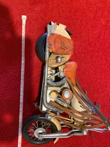 Moto em ferro decoração 