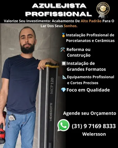 Pedreiro azulejista em Belo Horizonte e região